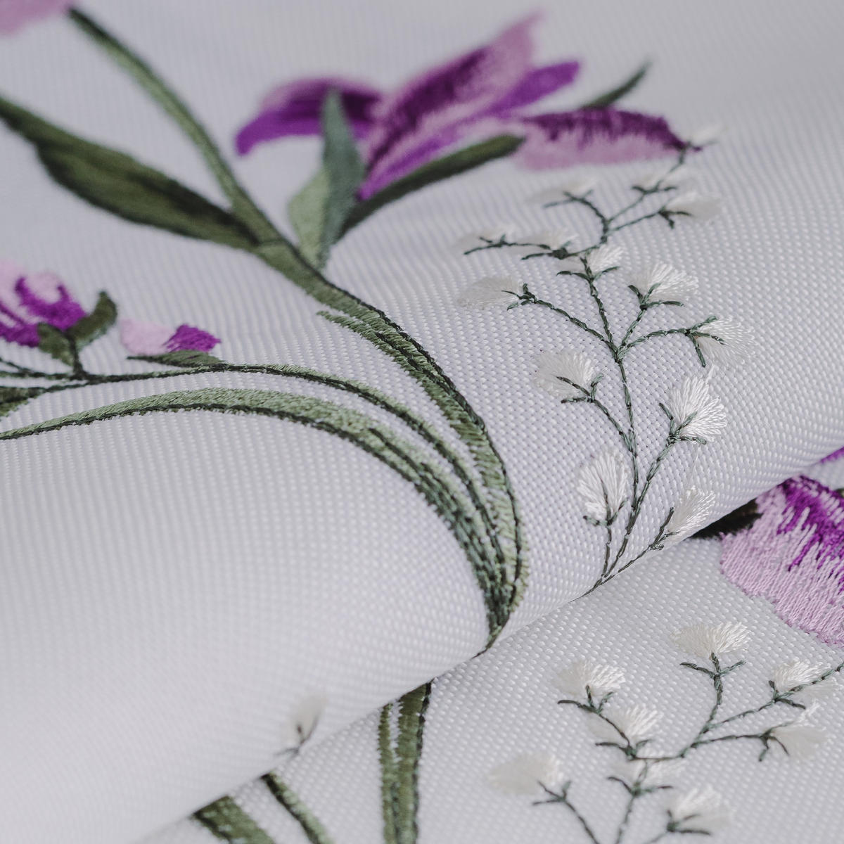 TISCHLÄUFER Luya - Violett, Textil (174/35/1cm) - home&you