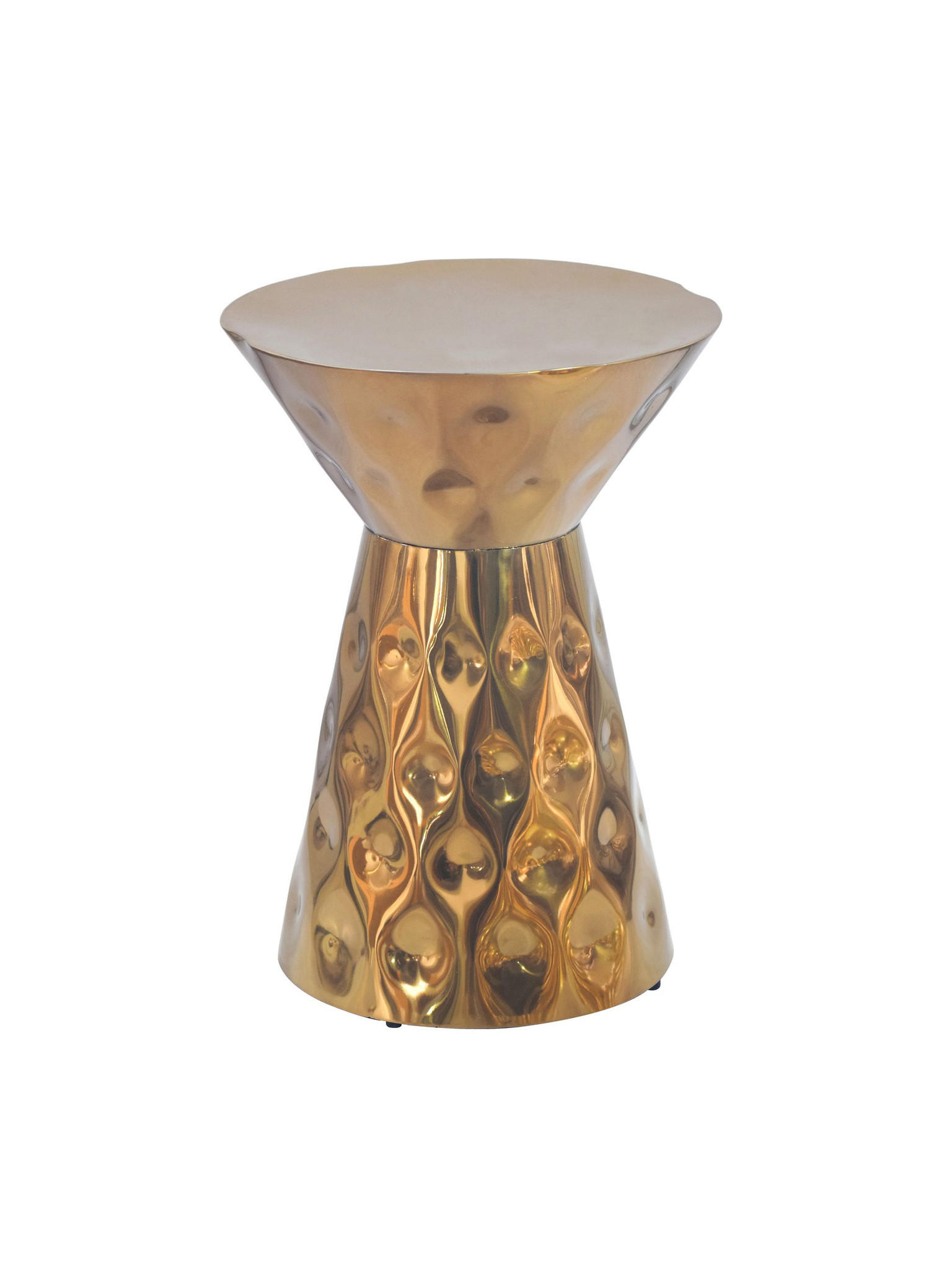 Beistelltisch Aluminium Gold Ø 36x51 cm - MAYENNE   Kadima Design