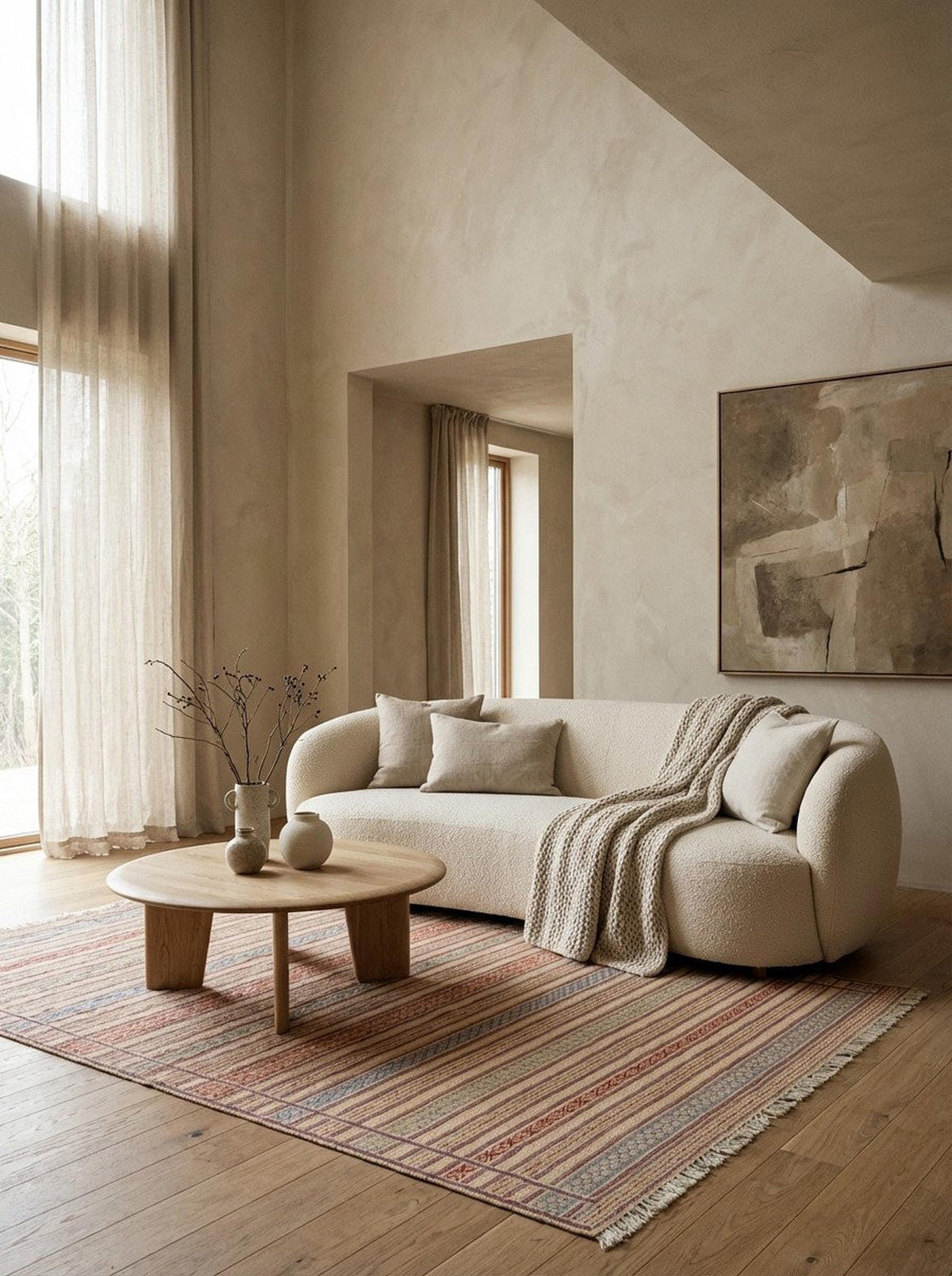 HANDWEBTEPPICH Kelim Kordi Beige 245/171 cm Schurwolle - Beige, Textil (171/245cm) - Looma