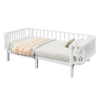 TAGESBETT 90 x 200 cm, stabiles Lattenrost aus Stahl, Weiß - Weiß, Metall (90/200cm) - KOMHTOM