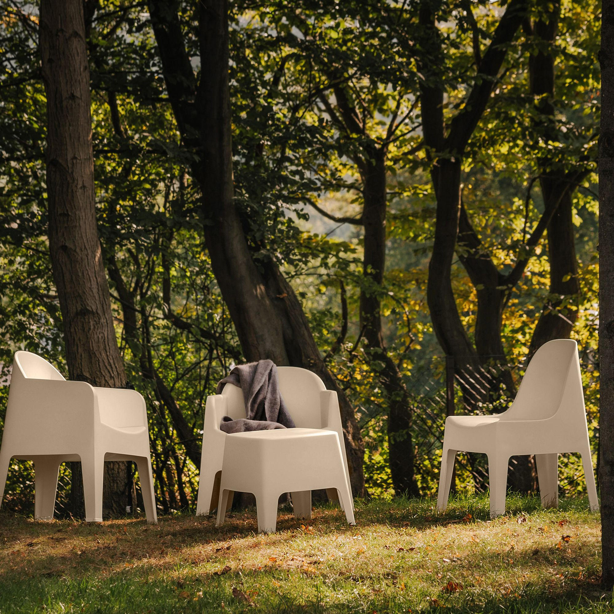 GARTENMÖBEL-SET MALUS, 3-tlg - Beige, Kunststoff - KONSIMO®