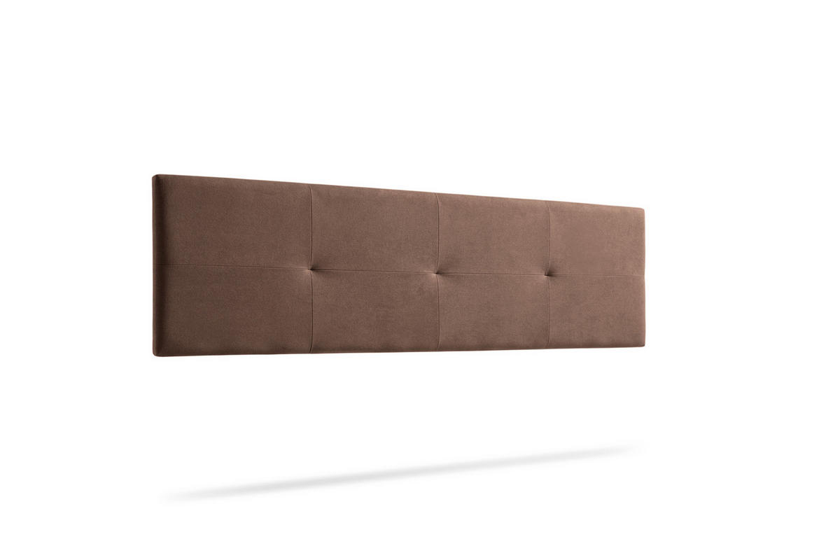 KOPFTEIL gepolstert ALTEA Aqualine 90x50x5 cm - Schokolade - Moonia - Dunkelbraun, Holz (90/5/50cm)