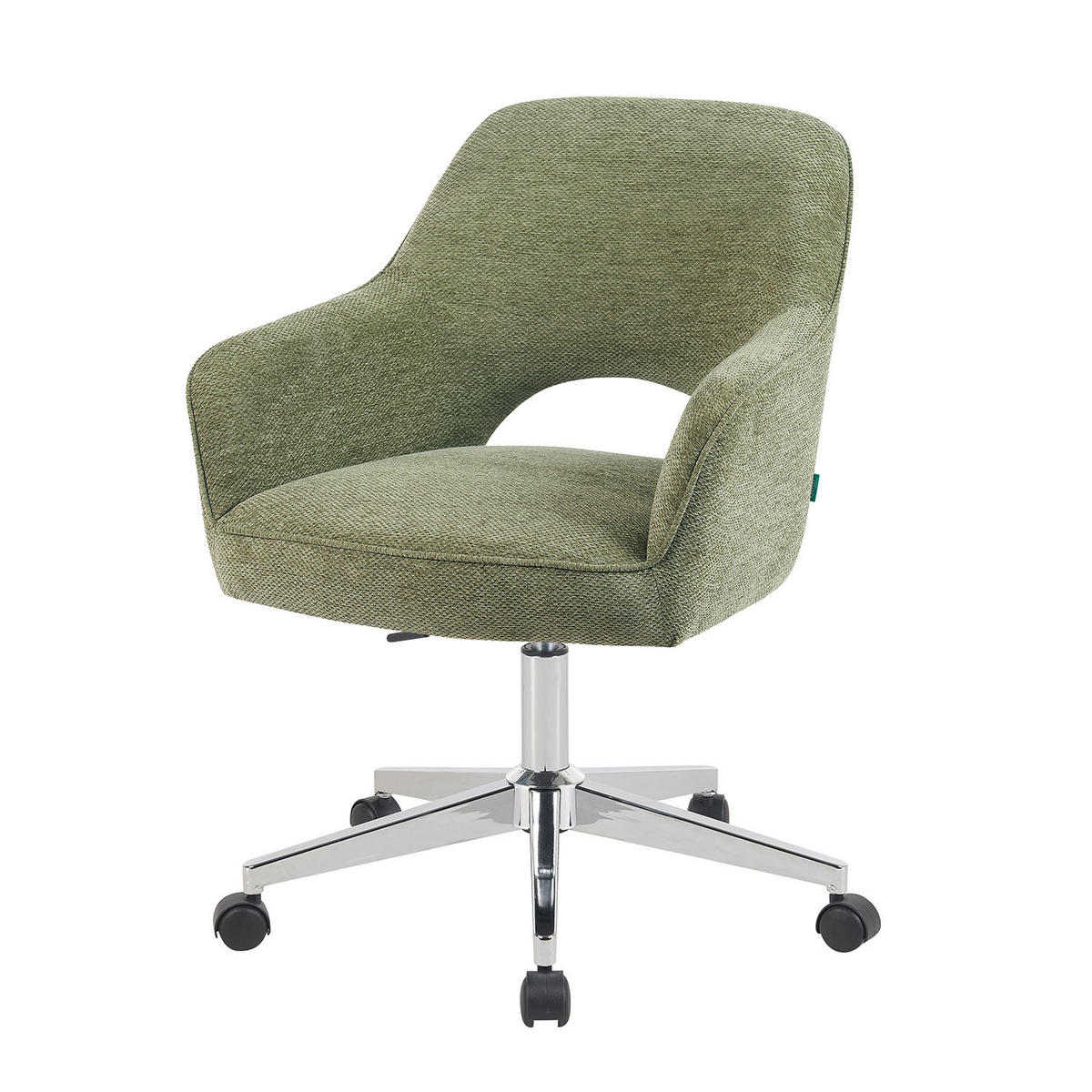 BÜROSTUHL Mika-Faro - Chromfarben/Grün, Textil/Metall (60/84/65cm) - DUBI Möbel