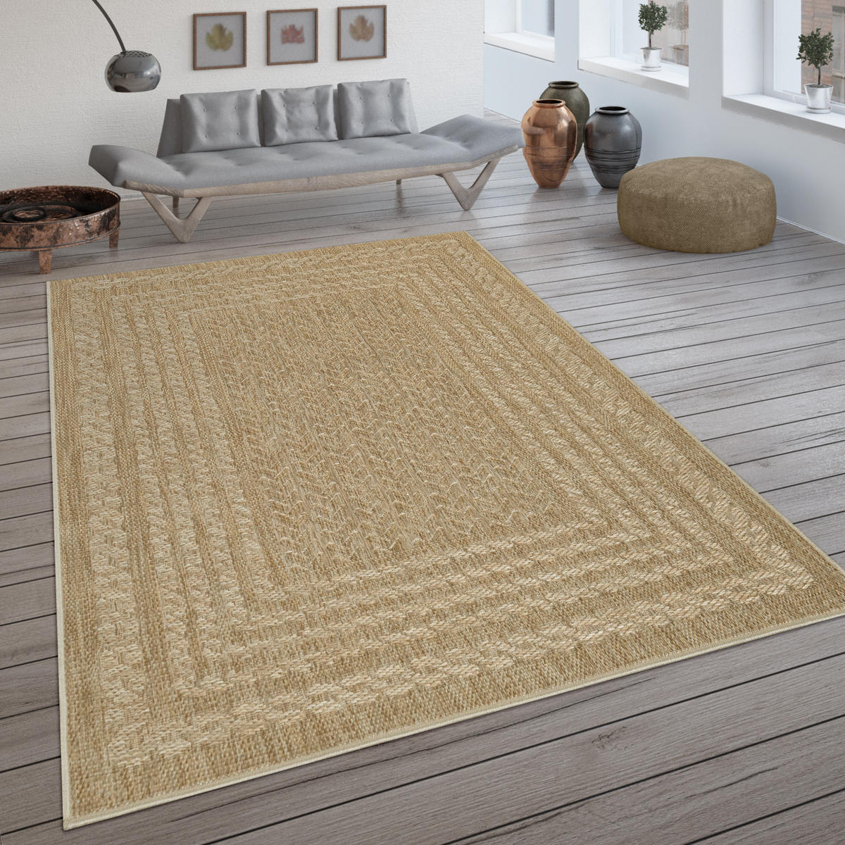OUTDOORTEPPICH 120/170 cm Liege 390 - Beige, Textil (120/170cm) - Paco Home
