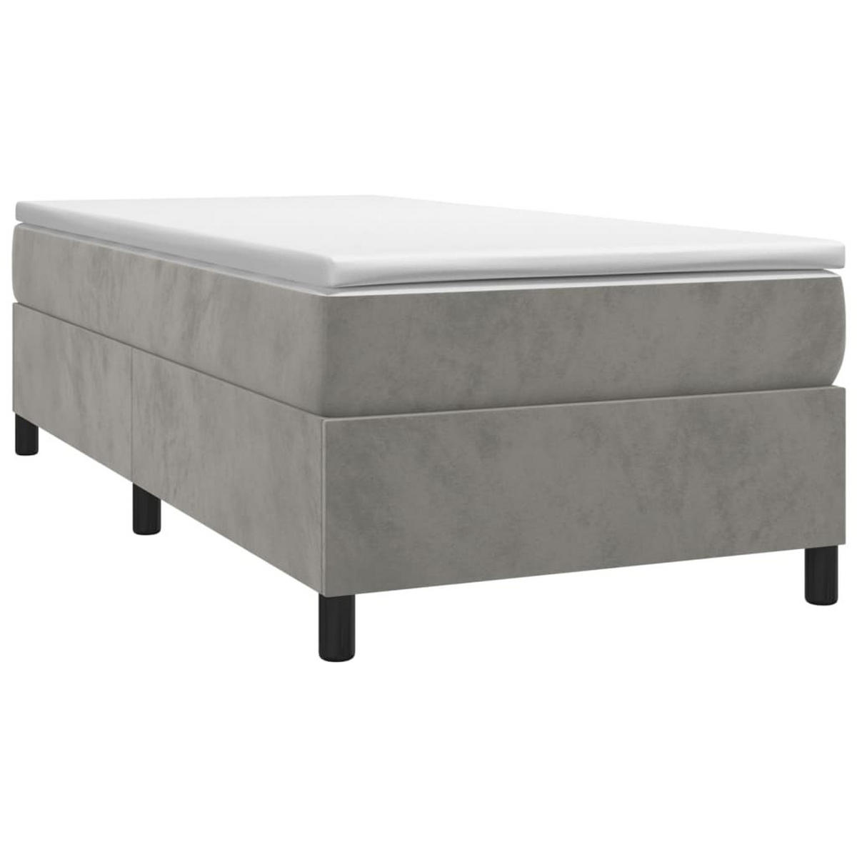 POLSTERBETT Racanelli 100/203 cm - Hellgrau, Holzwerkstoff (100/200cm) - Nettlife