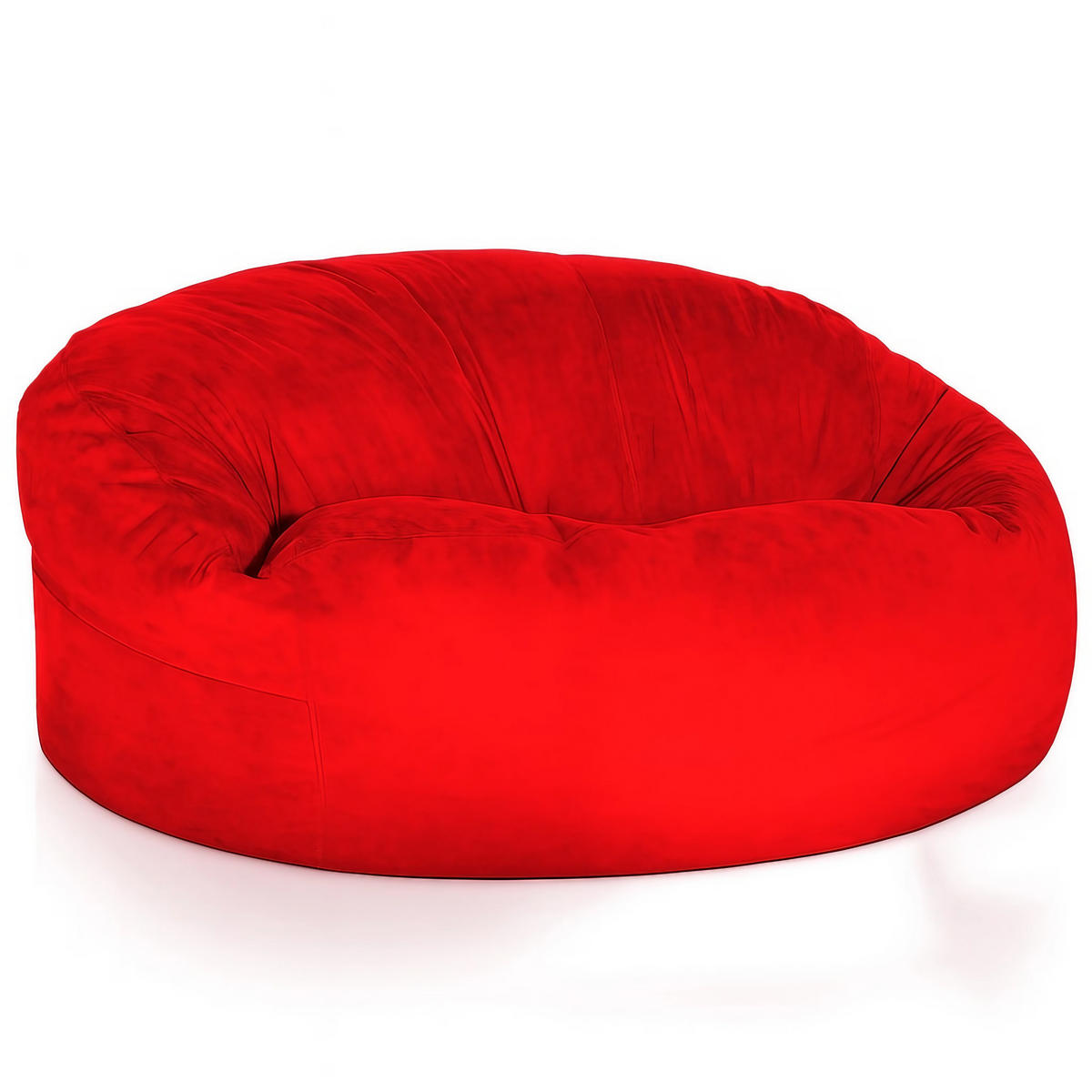 RIESEN-SITZSACK XXL JUMBO Velours 6ft - Rot, Textil (180/120/180cm) - Green Bean
