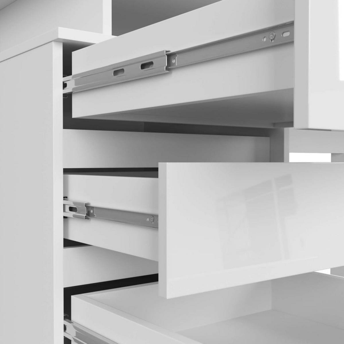 SCHREIBTISCH Weiß 77/135/60 - Weiß, Holzwerkstoff (60/135/77cm) - RAUMHIRSCH FURNITURE