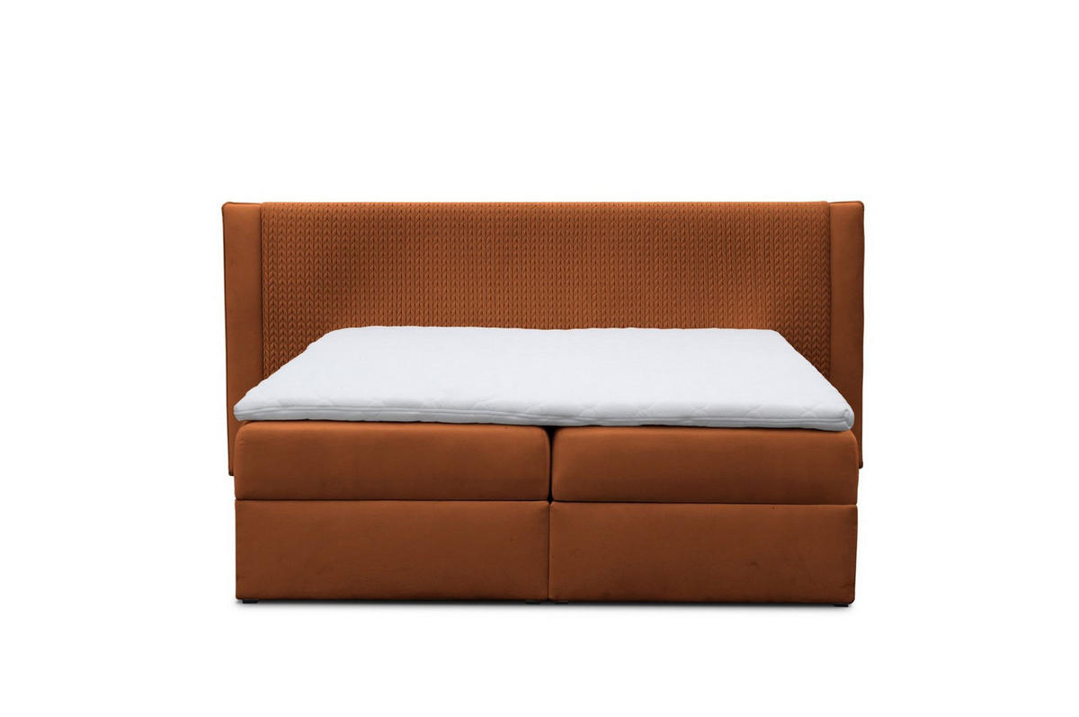 BOXBETT Cedric In Magic Velvet - Rotbraun, Holzwerkstoff/Textil (120/200cm) - Fun Möbel