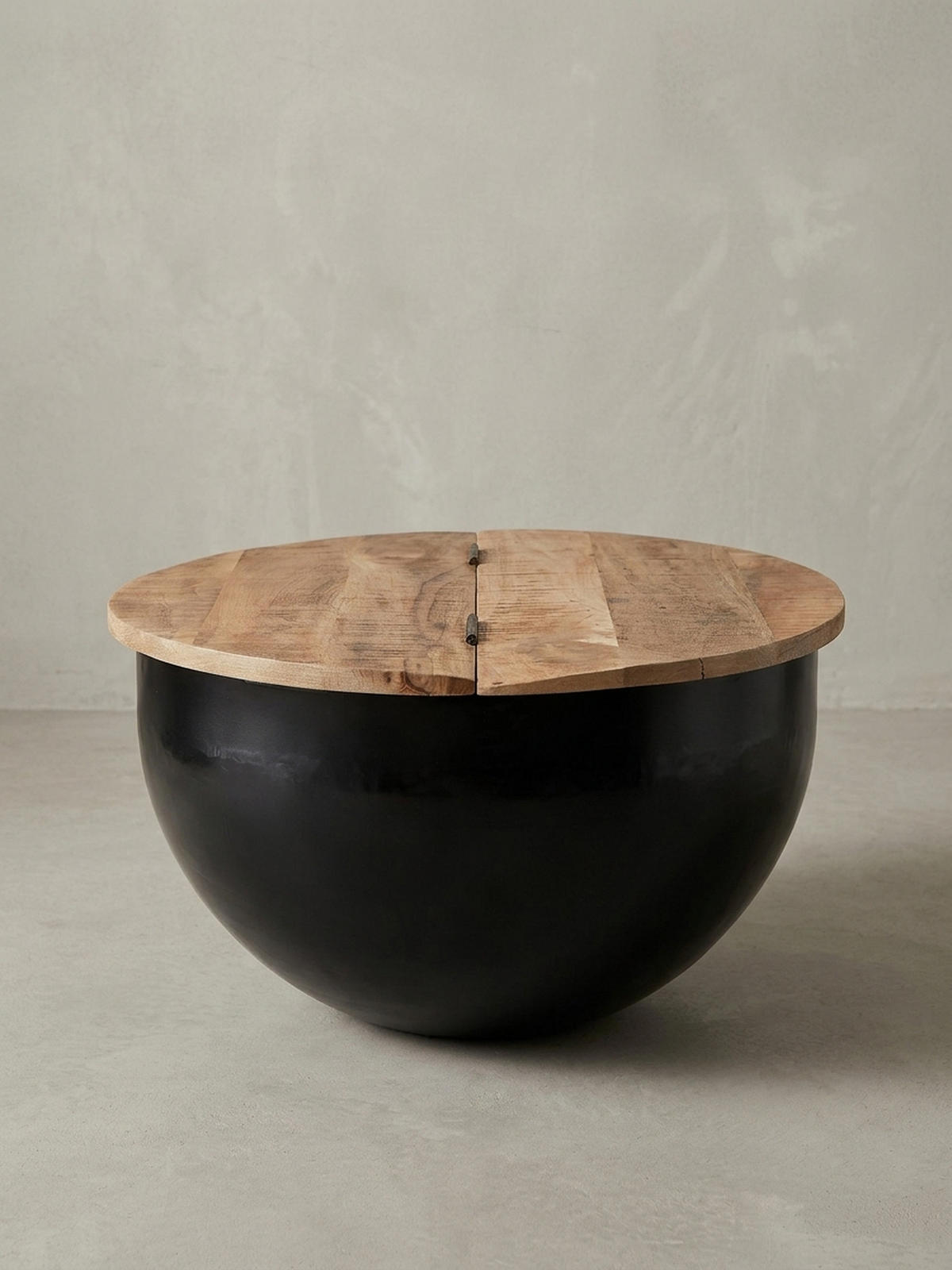 COUCHTISCH Industrial-Style Mango-Holz mit Metall, Aufklappbarer Stauraum - Schwarz, Holz/Metall (60/60/34cm) - KADIMA DESIGN