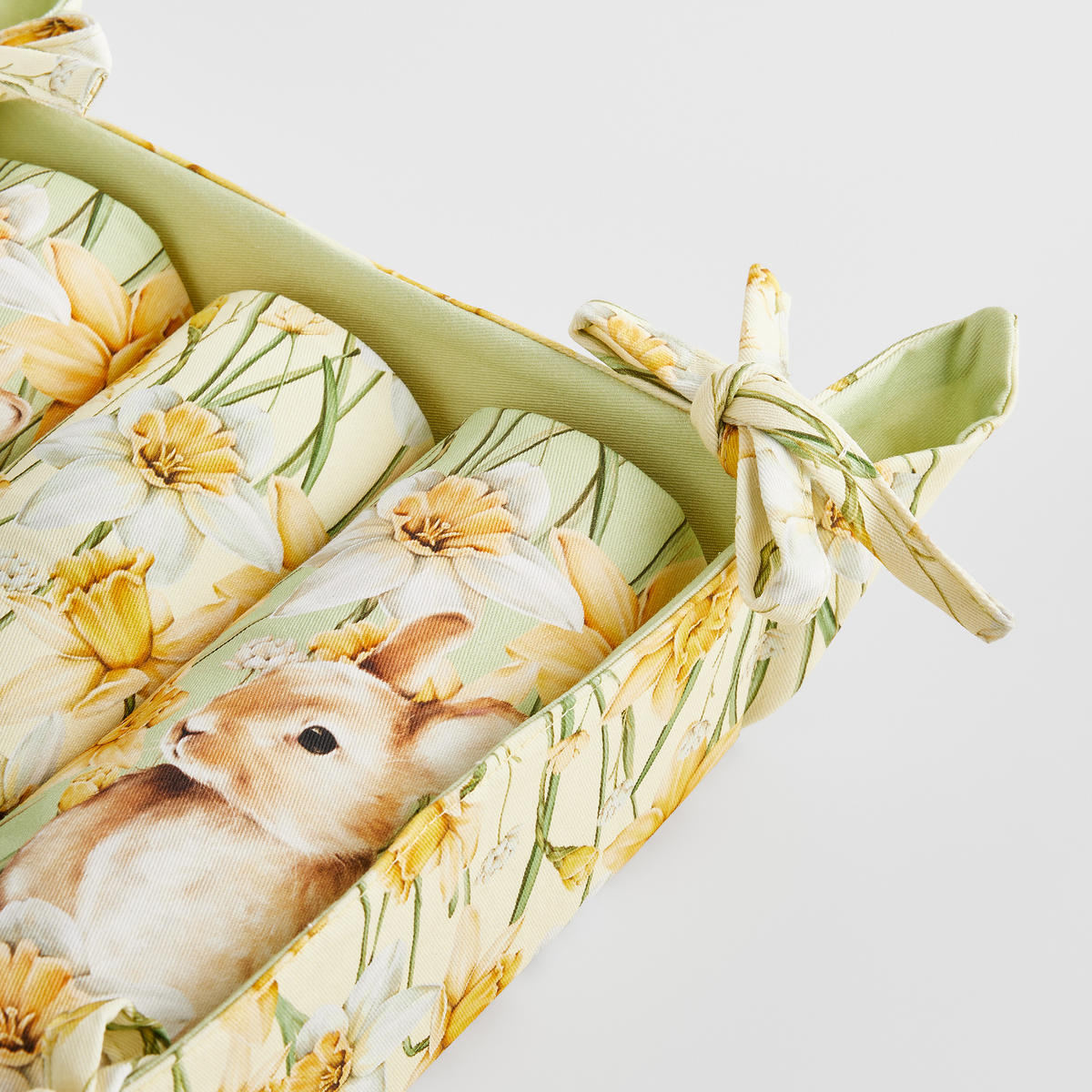 KORB MIT ZUBEHÖR Daffelisbunny - Gelb, Textil (36/1/36cm) - home&you