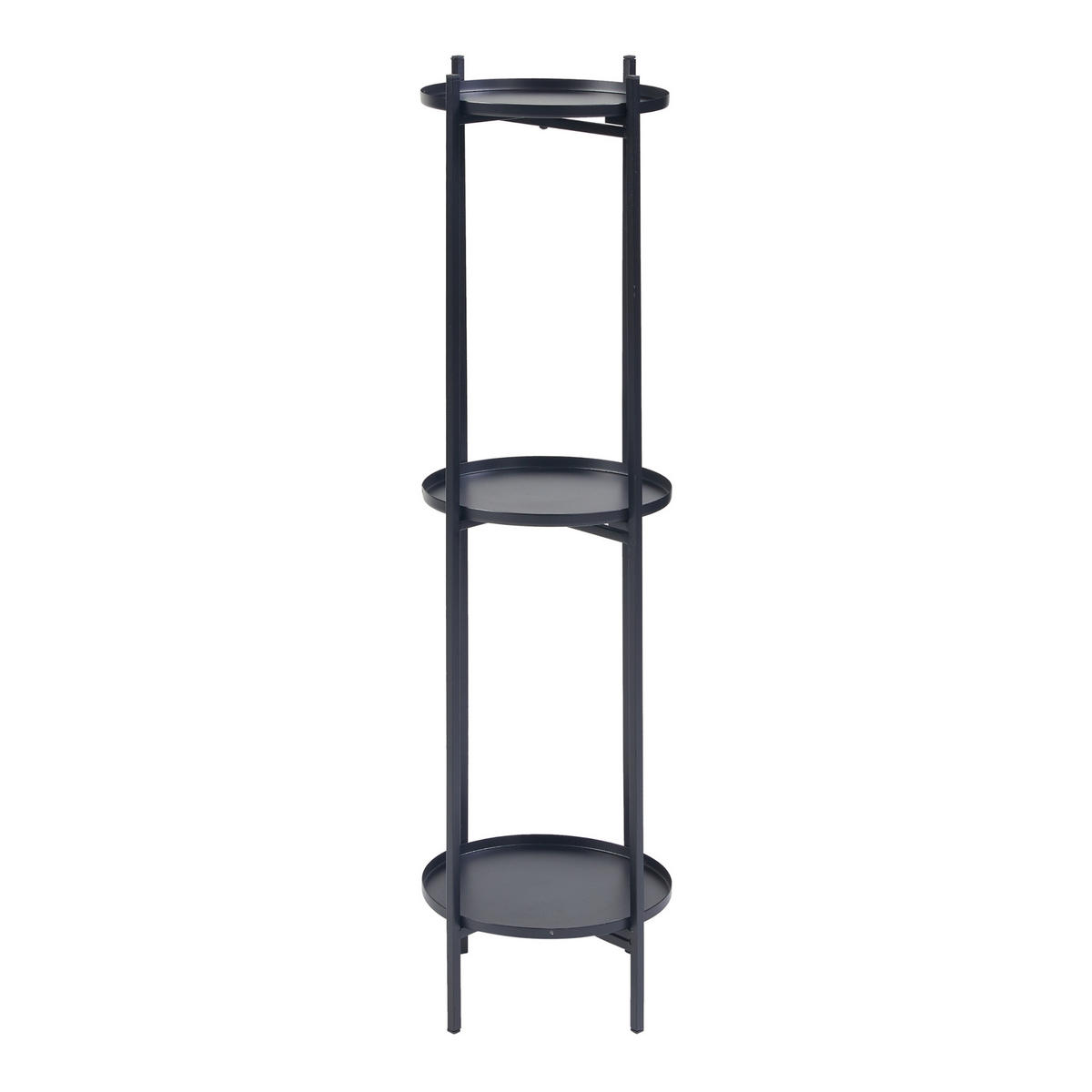 PFLANZENREGAL Tuusula - Schwarz, Metall (25/25/94cm) - [en.casa]