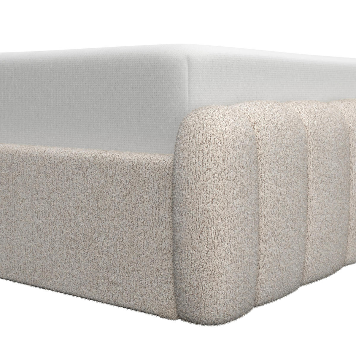KINDERBETT Belly Bouclé Beige ca. 90 / 200 cm - Beige, Holzwerkstoff - Bessagi Kids