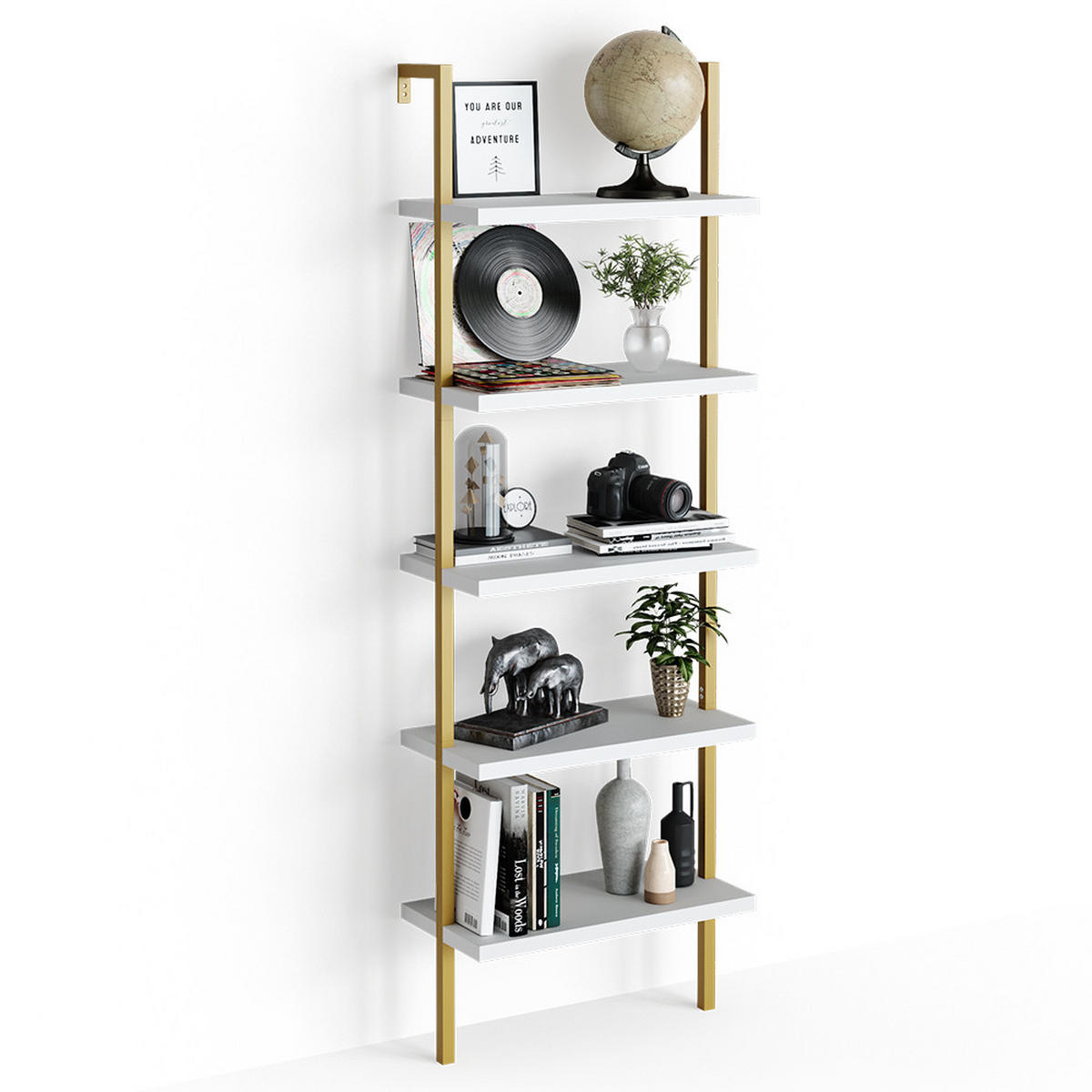 BÜCHERREGAL Ava Weiß 60 x 183 cm - Weiß, Holzwerkstoff (60/183/30cm) - Vicco