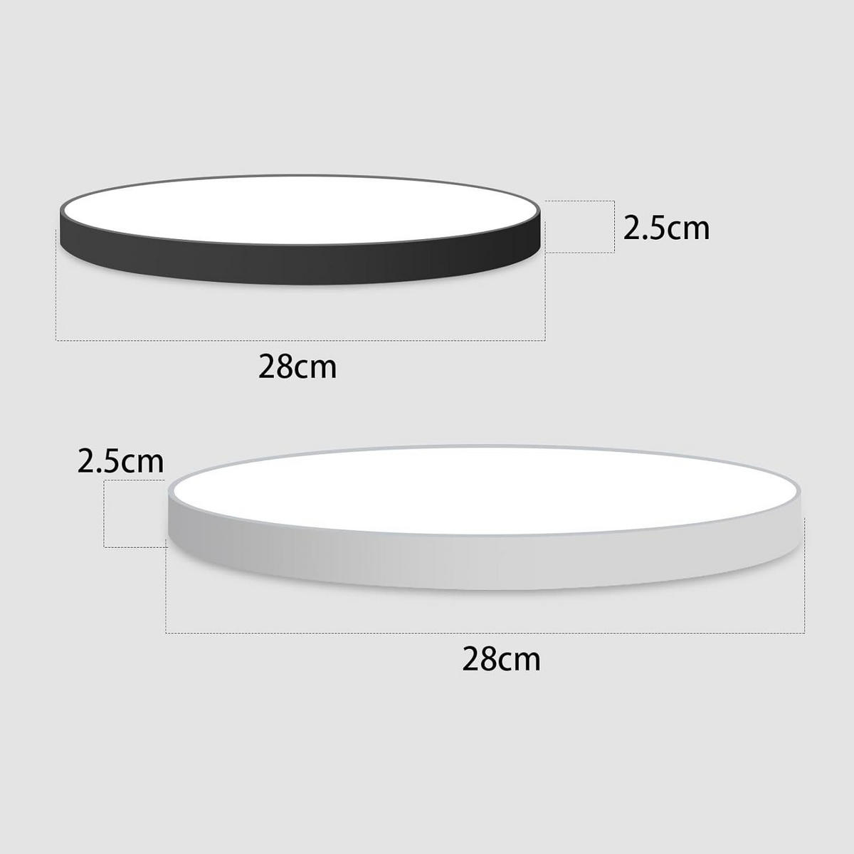 LED-DECKENLEUCHTE Zornschlag 28.0/2.5/28.0 cm - Weiß, Metall (28/28/2.5cm) - ZMH
