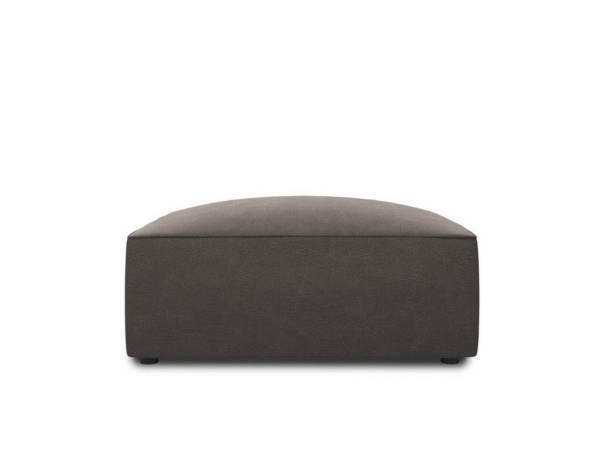 POUF Ruby aus Samt dunkelgrau - Dunkelgrau, Textil (93/40/93cm) - Micadoni