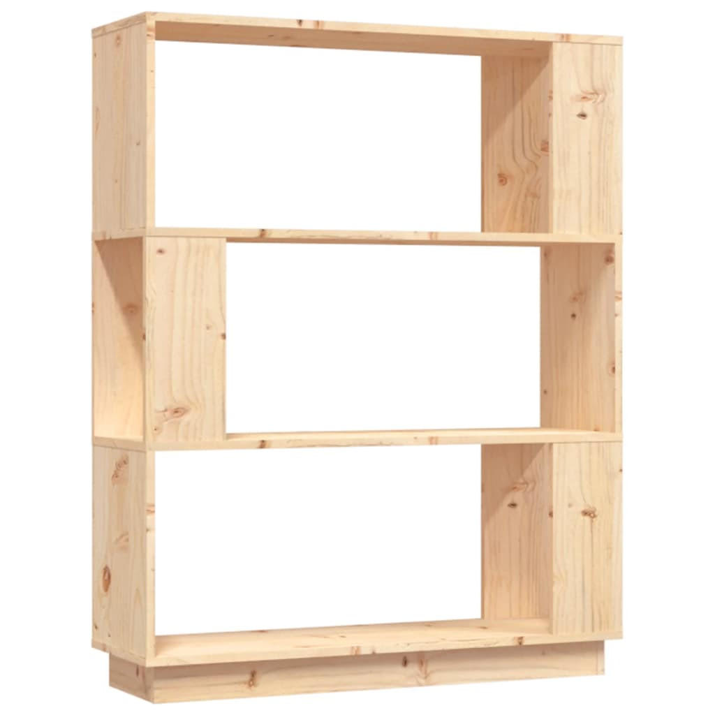 BÜCHERREGAL/RAUMTEILER 80x25x101 cm Massivholz Kiefer - Braun, Holz (80/101/25cm) - furnicato