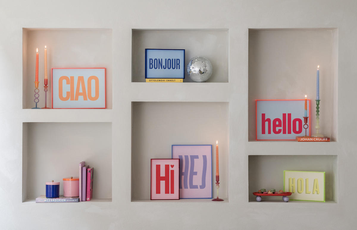 WANDBILD Wall Art Hola Gelb 3/31/22 cm - Gelb, Kunststoff (31/22/3cm) - Present Time