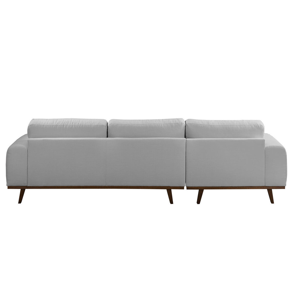 ECKSOFA - Strukturstoff - Hellgrau, Textil (286/152cm) - home24