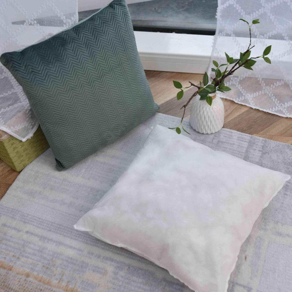 DEKOKISSEN Greta 45x45 cm Grün - Grün, Textil (45/45cm)