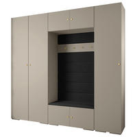 GARDEROBEN-SET 236,7/250/47 - Kaschmir/Goldfarben, Holz/Metall (250/236.7/47cm) - Abiks Möbel