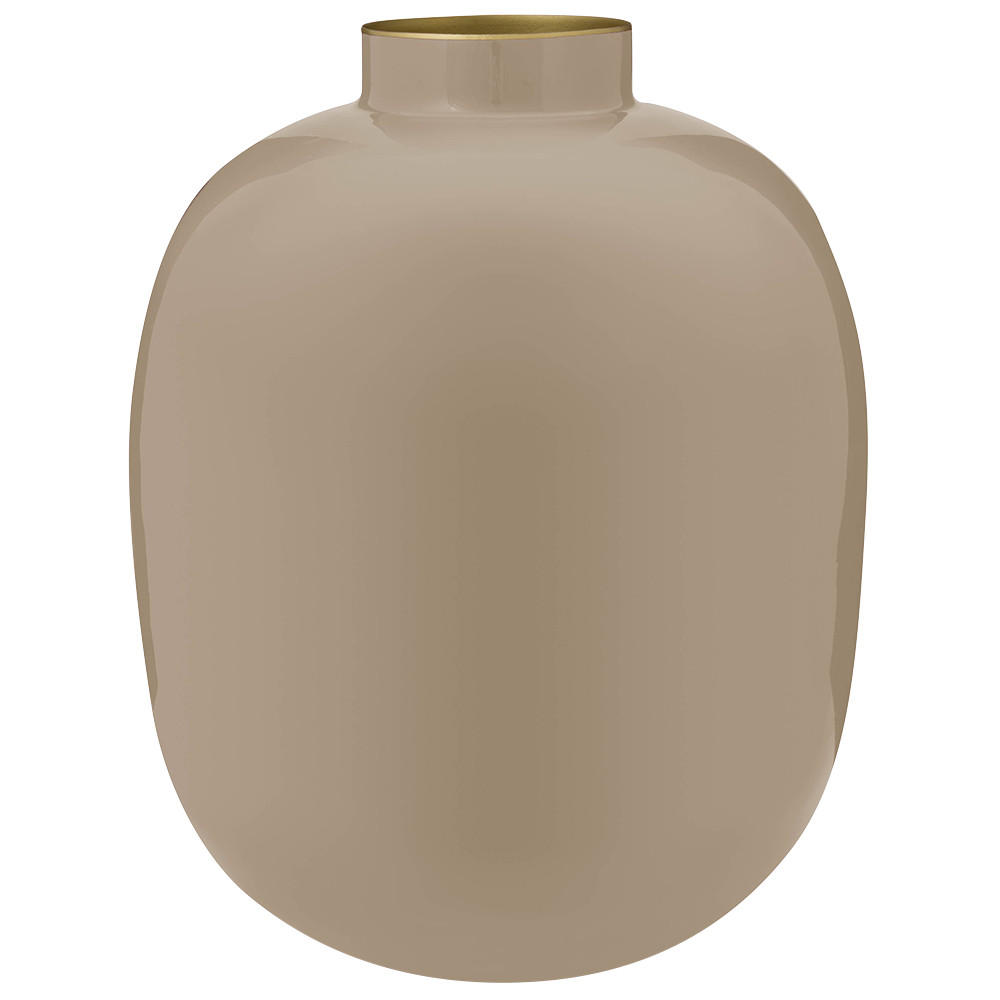 VASE Metal khaki 32 cm - Sandfarben, Metall (31cm) - Pip Studio