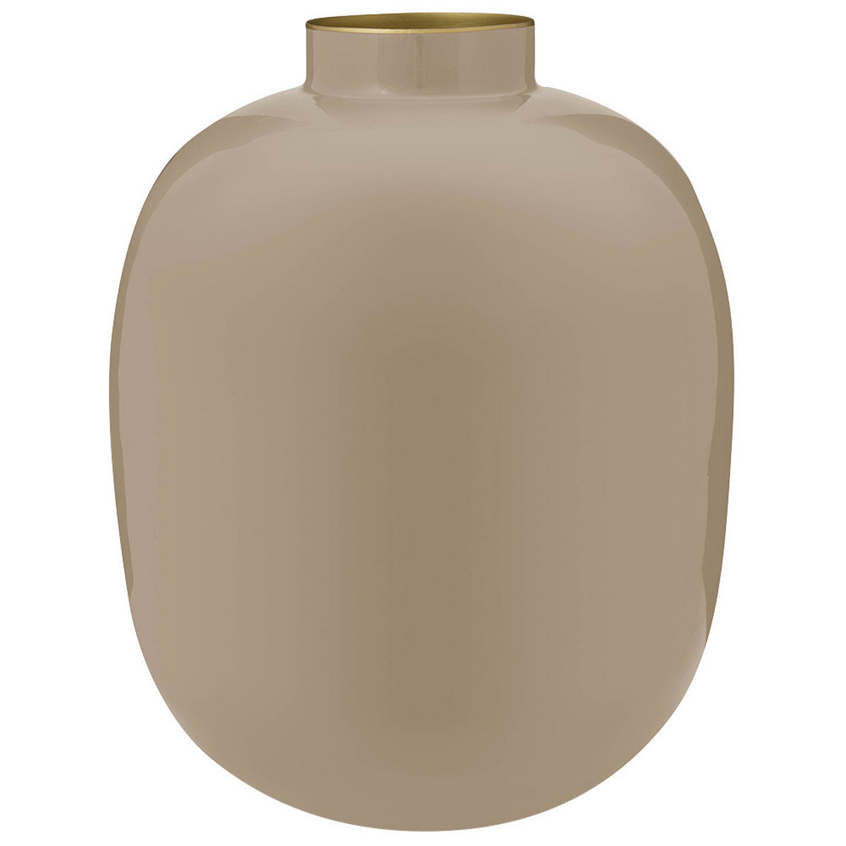 VASE Metal khaki 32 cm - Sandfarben, Metall (31cm) - Pip Studio