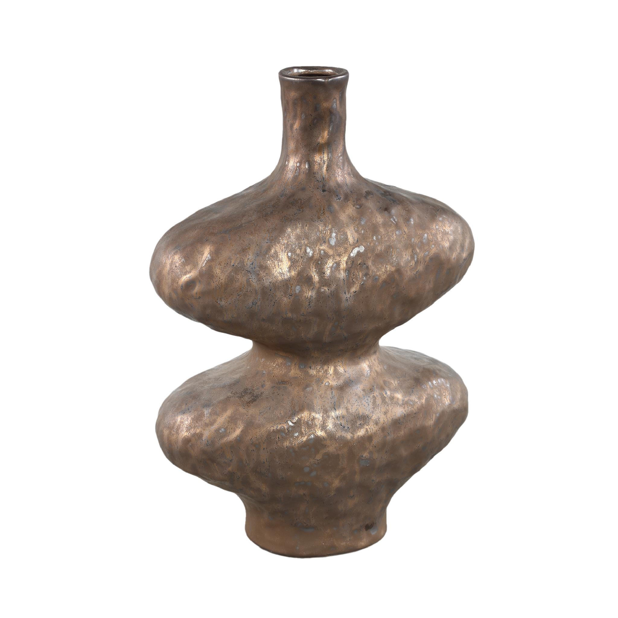 VASE Chelsean Braun 28/16/40cm - Braun, Keramik (40cm) - PTMD Collection