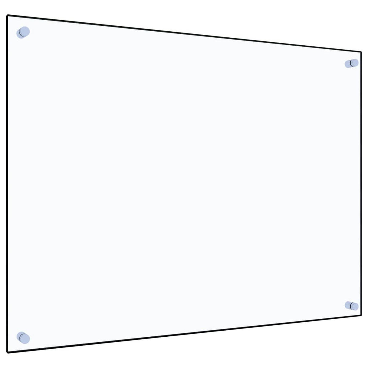 KÜCHENRÜCKWAND Glas - 80x60cm Transparent | Küche Spritzschutz Wandschutz Glasplatte - Transparent, Glas (80/60/0.6cm) - DELUKE