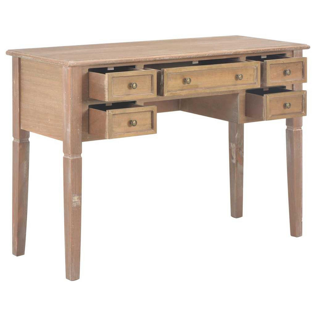 SCHREIBTISCH Braun 109,5/45/77,5 Cm Holz - Braun, Holz (109.5/45/77.5cm) - vidaXL