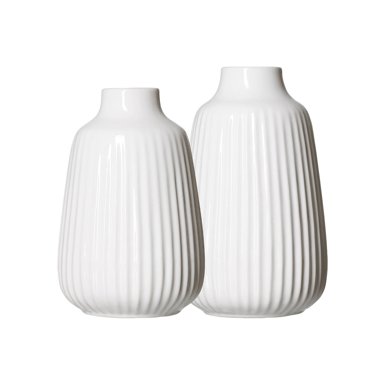 VASEN-SET Sanremo weiß 20 cm & 24 cm 2er Set - Weiß, Keramik (1cm) - Ritzenhoff Breker