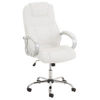 BÜROSTUHL SYDNEY 113x66x70 Weiß Kunstleder - Weiß, Leder/Metall (66/113/70cm) - DELUKE