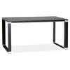 SCHREIBTISCH Modern Chromdetails Große Arbeitsfläche KERIX, Schwarz 140x70x74 cm - Schwarz, Holz/Metall (70/140/74cm) - KADIMA DESIGN