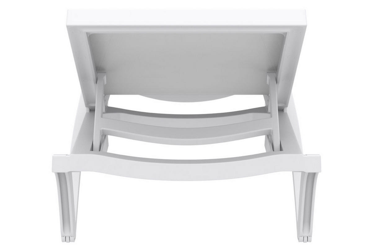 SONNENLIEGE Pacira weiß - Weiß, Kunststoff (68/35/195cm) - TPFGarden