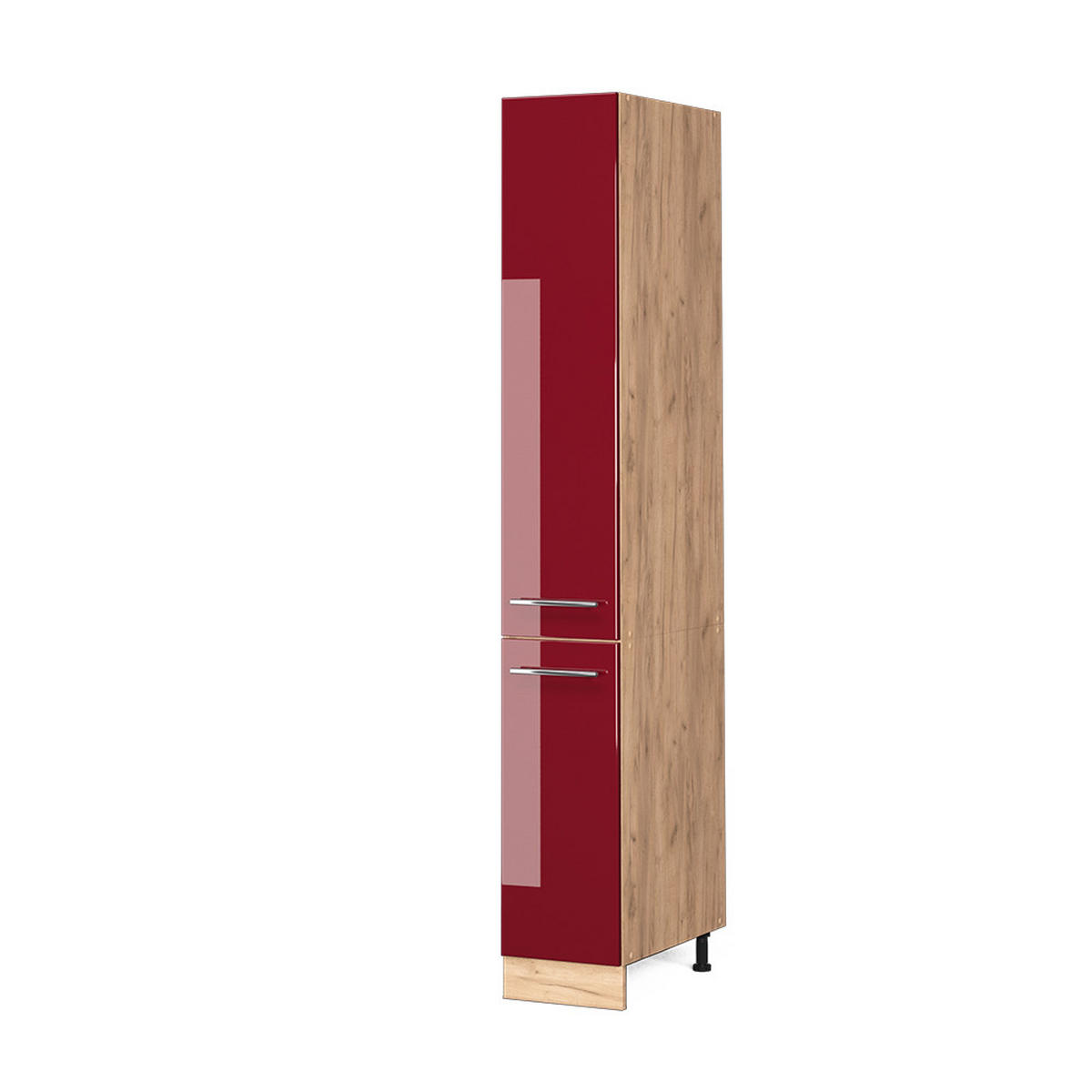 APOTHEKERSCHRANK Fame-Line Bordeaux Hochglanz 30 cm - Honigeiche/Bordeaux, Holzwerkstoff (30/206.8/58cm) - Vicco