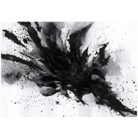 FOTOTAPETE Abstrakt Malen Schwarz und Weiß 300x210 cm - Multicolor, Papier (300/210cm) - Wallarena