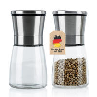 GEWÜRZMÜHLE (2er Set) - Silberfarben, Metall (6.5/6.5/13.5cm) - Intirilife