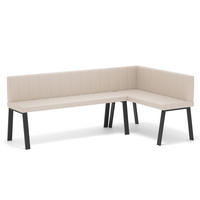 ECKBANK rechts MONO Y Kunstleder gesteppt, 142/196 cm Beige - Beige, Kunststoff/Textil (142/196cm) - Idohome