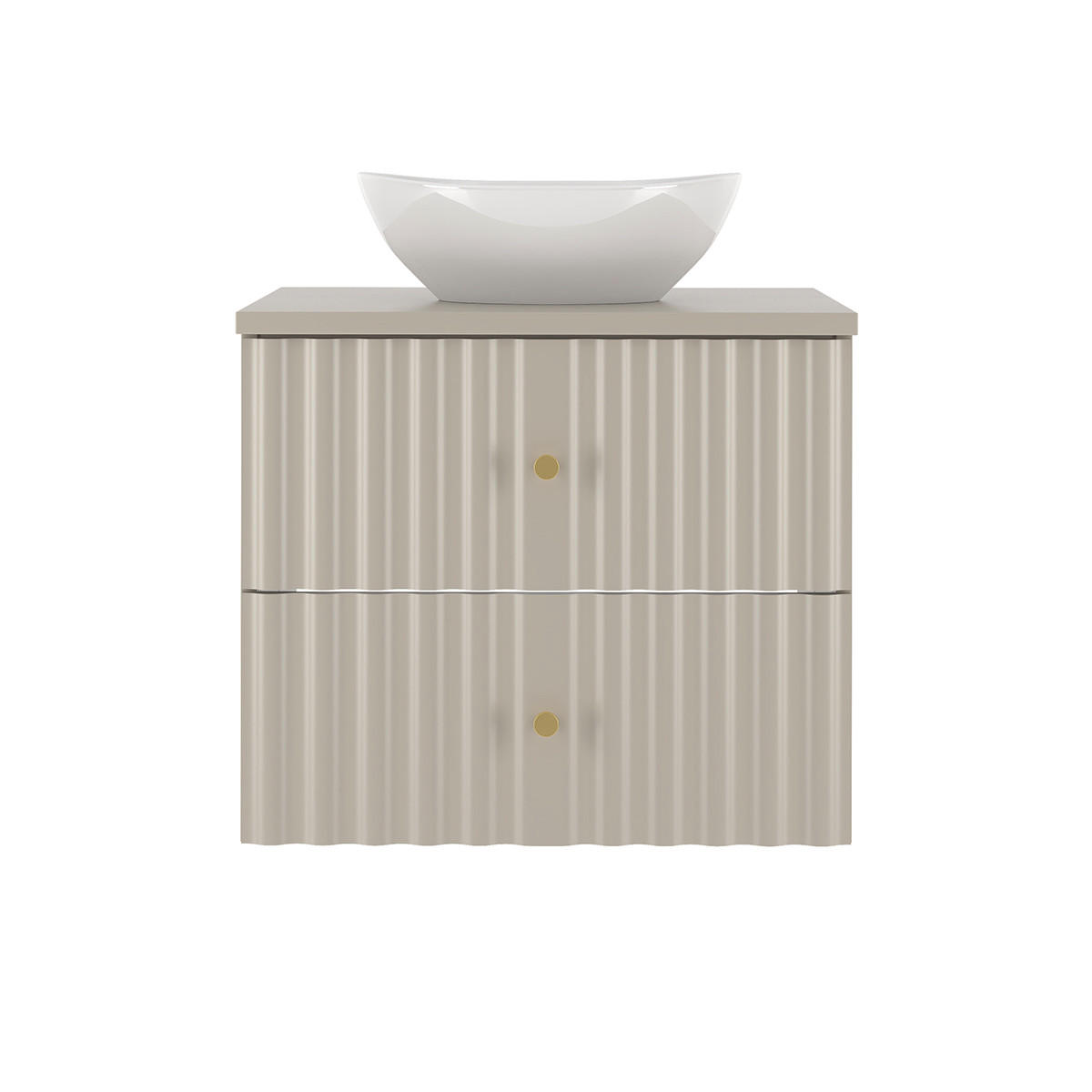 WASCHTISCH 60.6cm Izae Kaschmir - Beige, Holzwerkstoff (60.6/52.2/46.5cm) - Petits-meubles