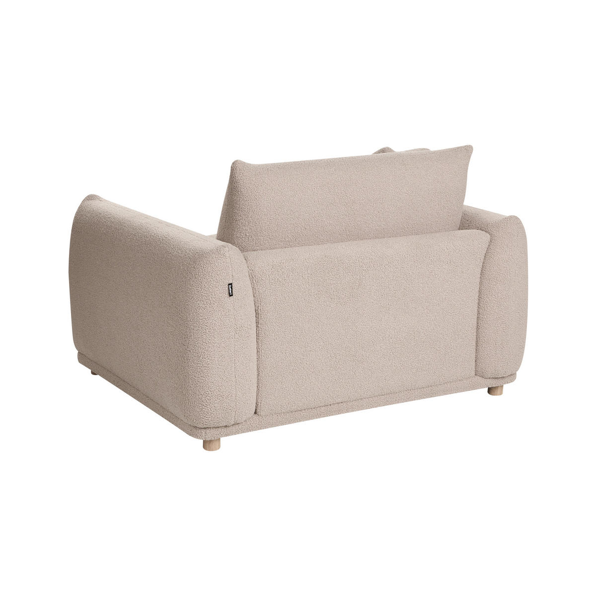 SESSEL Bouclé Beige Jubek - Beige, Textil (120/81/104cm) - Beliani