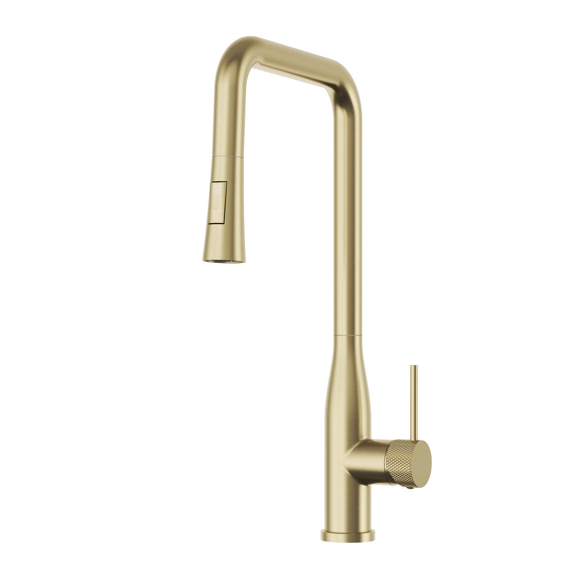 KÜCHENARMATUR Vector Gebürstetes Gold mit Ausziehbrause 2 Funktionen 1-tlg. - Chromfarben, Metall (27/46/27cm) - Granitan