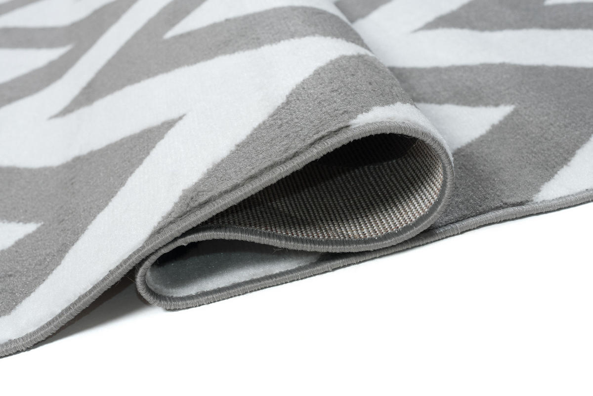 TEPPICH LUXURY Grau Geometrisch Streifen 300/400 cm - Grau, Textil (300/400cm) - Tapiso