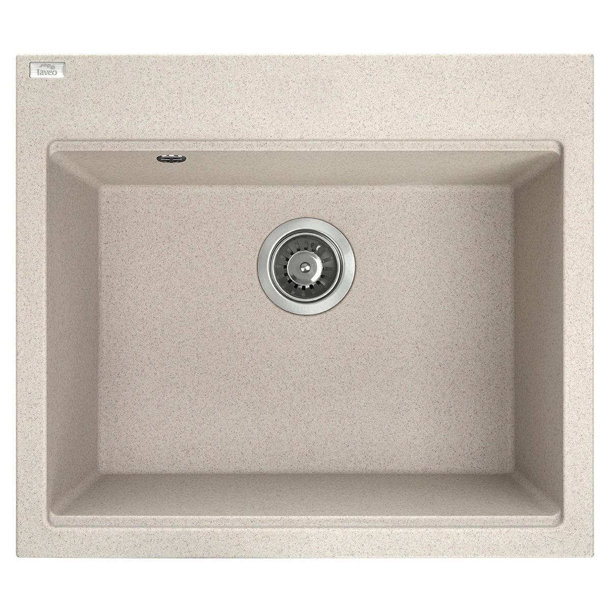 EINBAUSPÜLE TAU Beige, Einzelbecken, 50/57/21,5 cm - Beige, Stein (50/21.5/57cm) - bad land