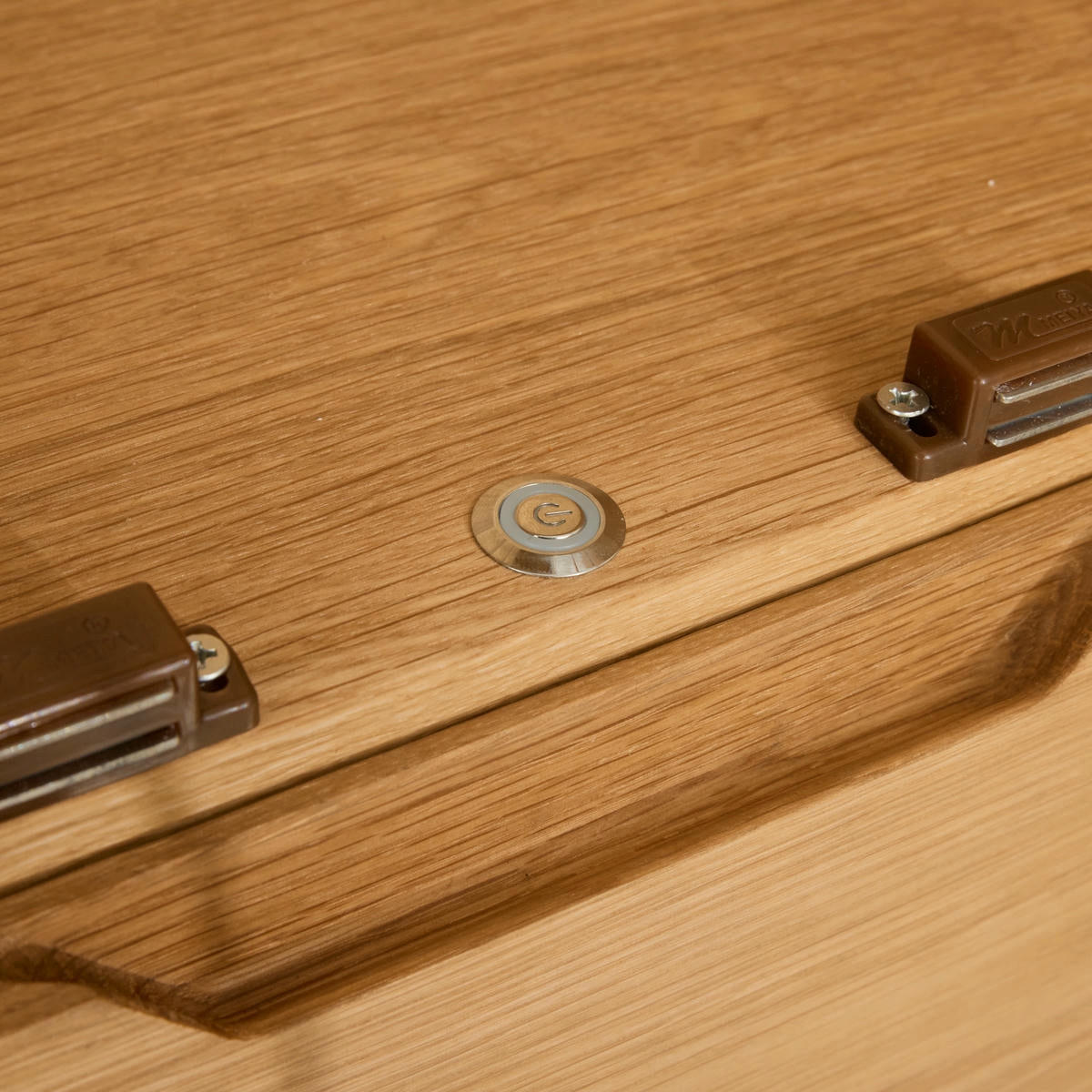 VITRINE Eiche massiv - Eichefarben/Braun, Holz/Holzwerkstoff (100/190/45cm) - Furnhouse