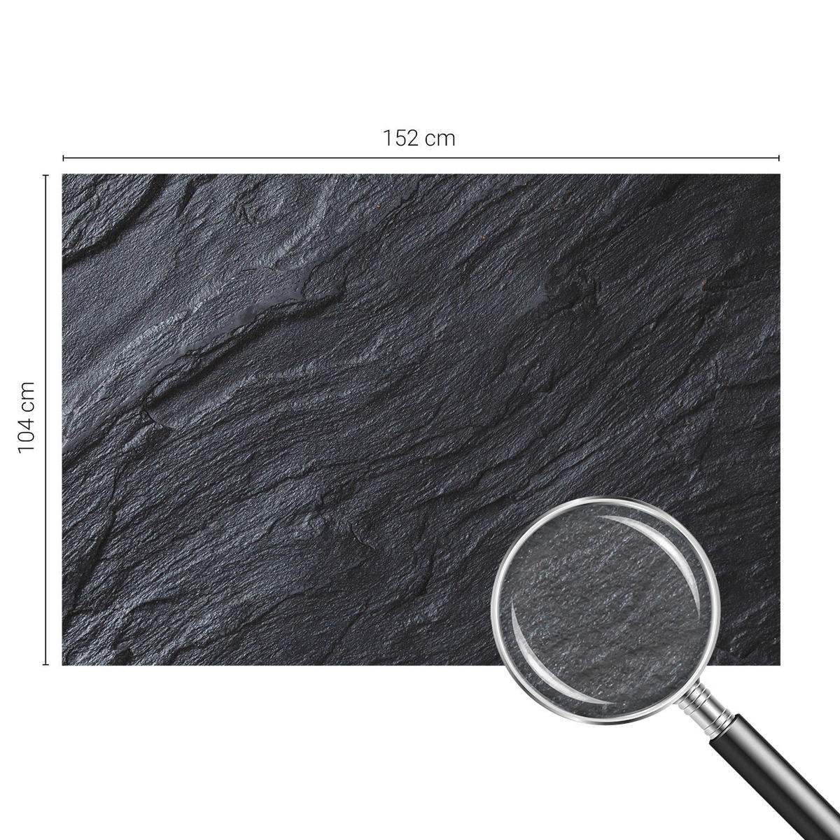 FOTOTAPETE 152x104 cm - Steinstruktur - Grau, Textil (152/104cm) - Wallfluent