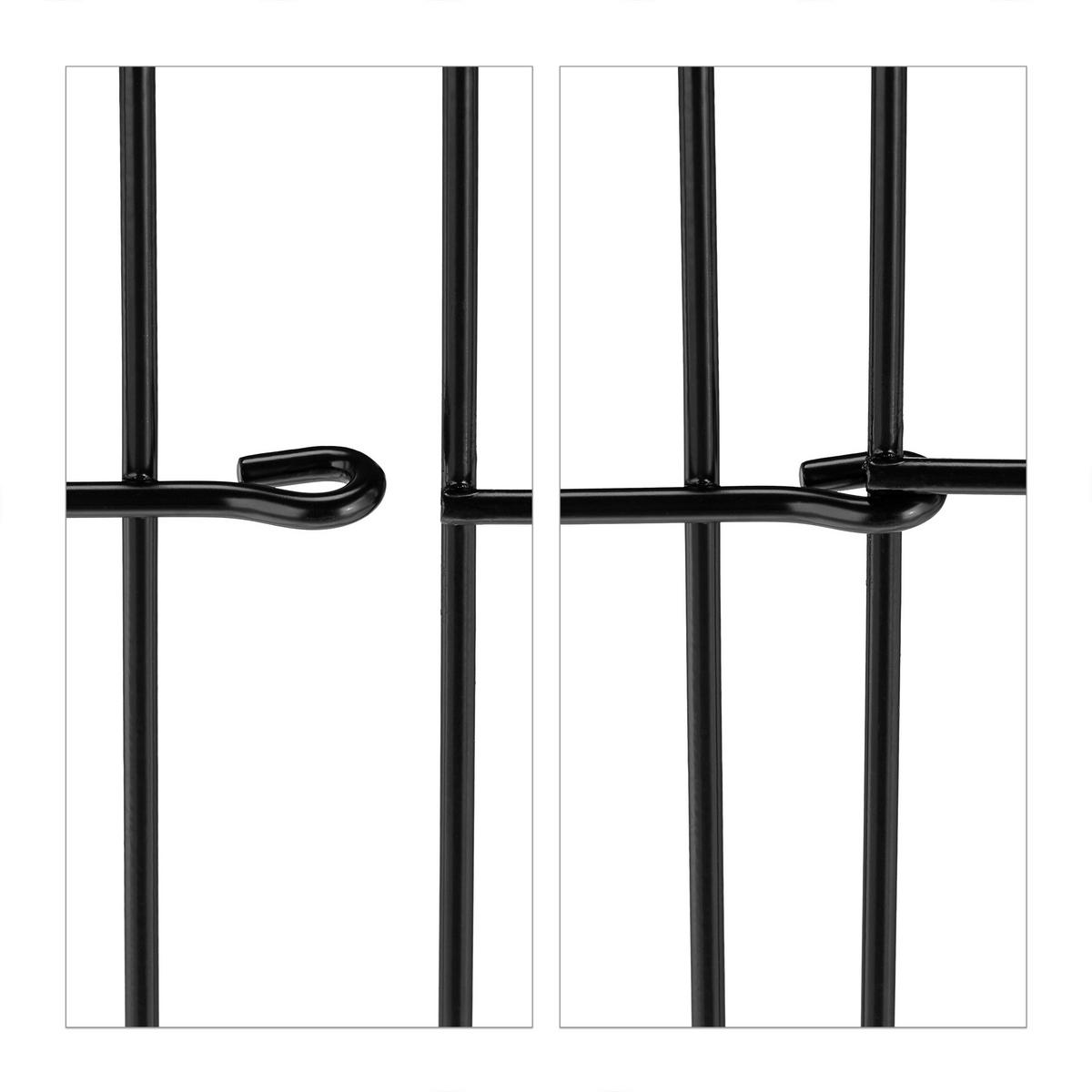 4XBEETZAUN - Schwarz, Metall (43.5/29.5/2cm) - Relaxdays