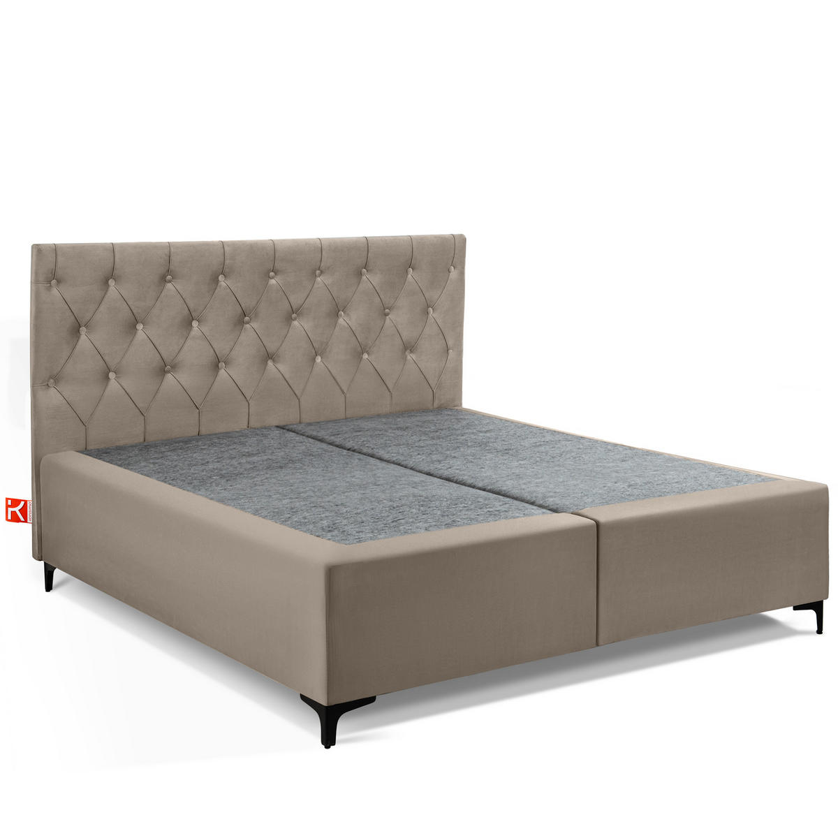 POLSTERBETT ARDEA, Beige - Beige/Schwarz, Holz/Holzwerkstoff (160/200cm) - KONSIMO®
