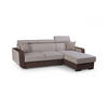 ECKSOFA - Pedro - Beige + Braun - Beige/Braun, Textil (236/165cm) - Möblo