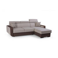 ECKSOFA - Pedro - Beige + Braun - Beige/Braun, Textil (236/165cm) - Möblo