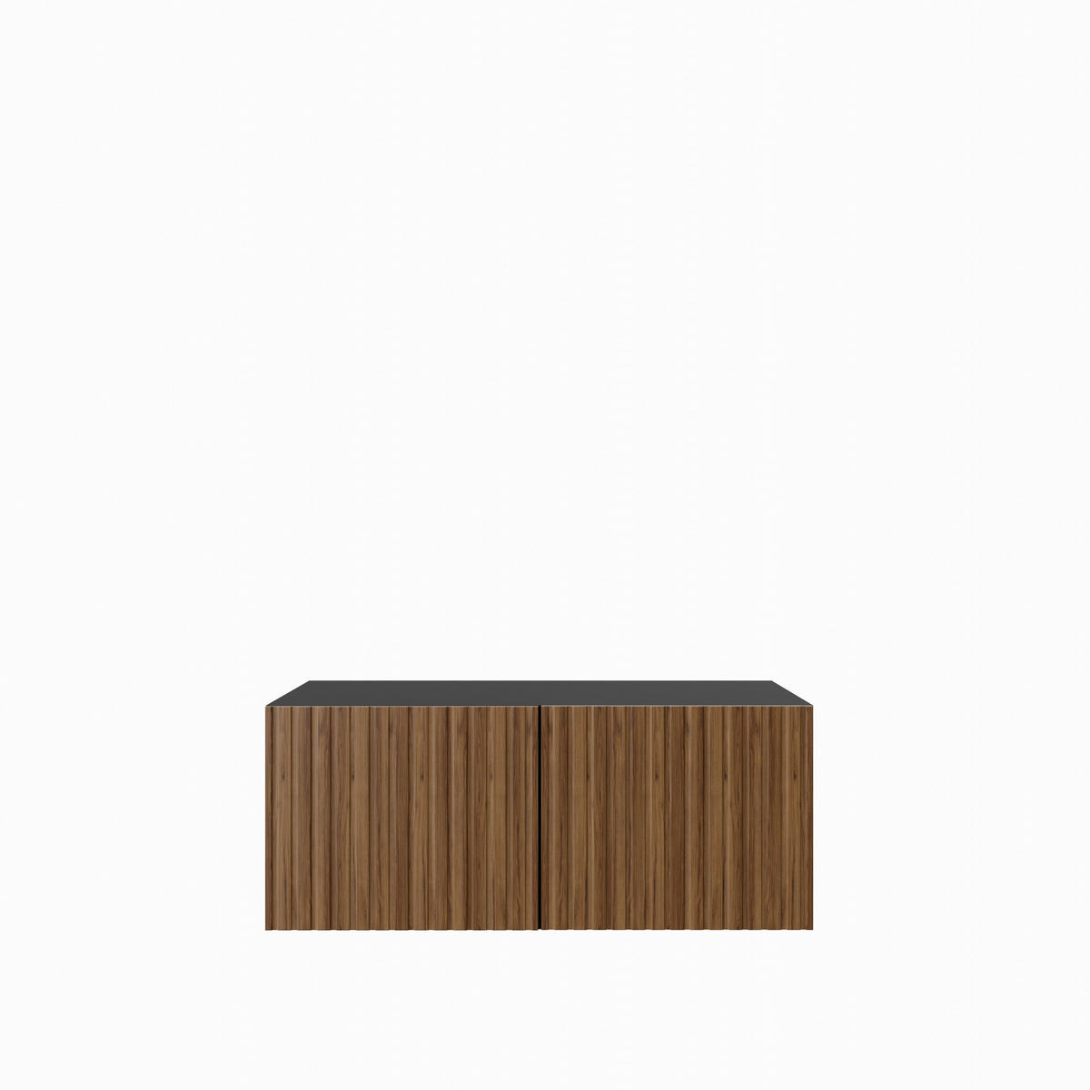 TV-SCHRANK Mio 100 cm, zweitürig, schwarz, catania - Schwarz/Braun, Kunststoff (100/40/41cm) - Margaret Hadas24
