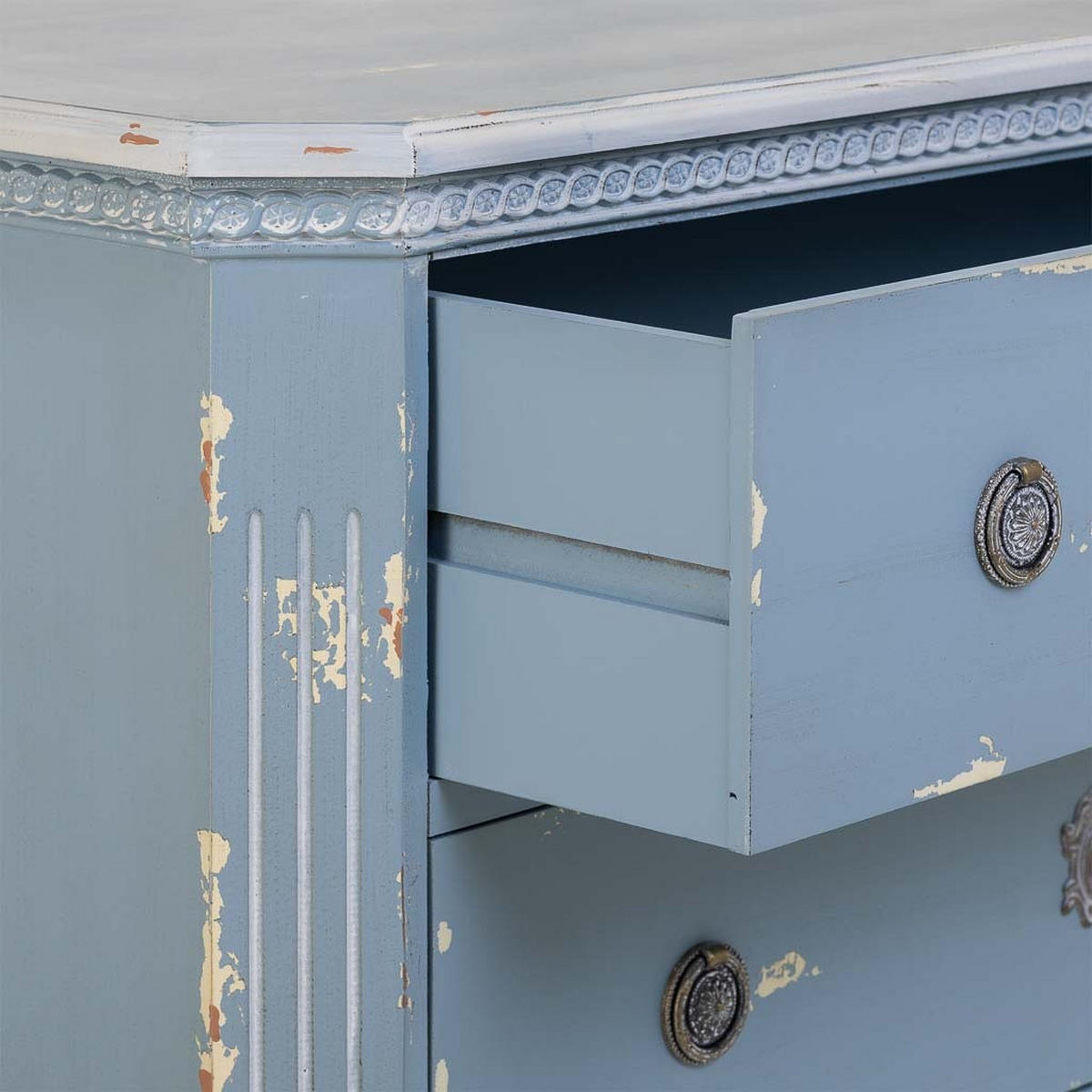 HOLZKOMMODE mit 3 schubladen 92x46x81 cm blau - Blau, Holz (92/81/46cm) - Wanderlust